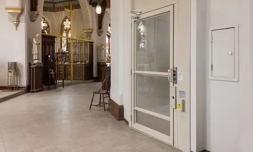 V-1504 Enclosure installed at ambulatory of Our Lady of Immaculate Cathedral.