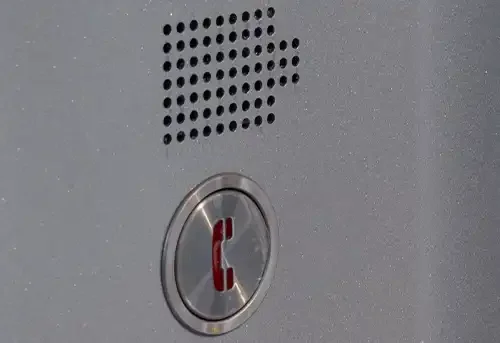One touch alert communication button in the Luma through the floor lift.