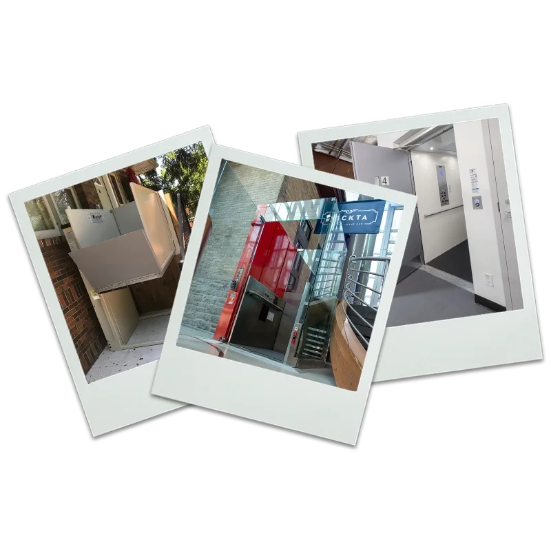 3 different commercial applications of vertical platform lifts.