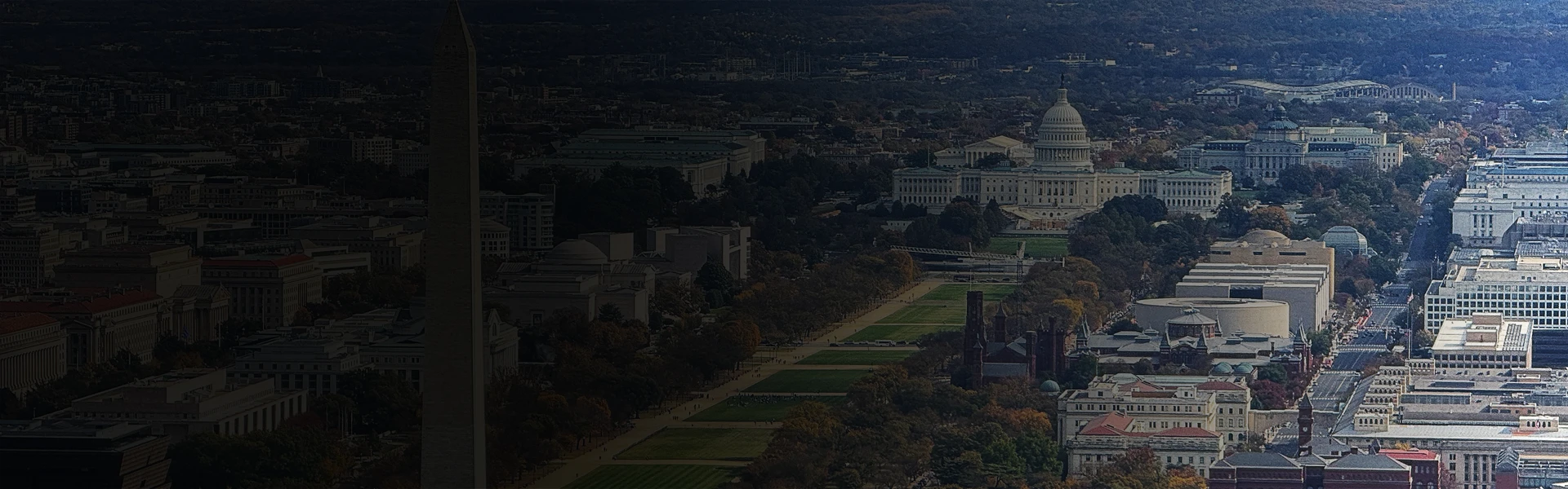 Washington, D.C. skyline with the U.S. Capitol, National Mall, and Washington Monument