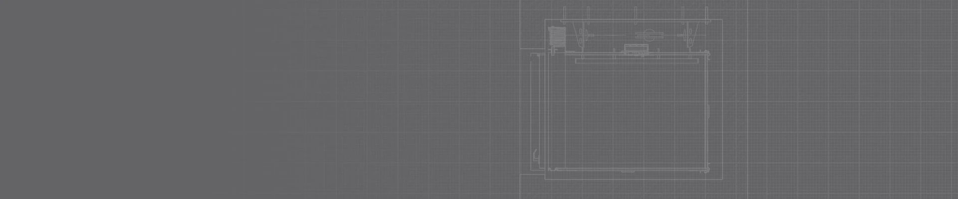 Grayscale architectural drawings for a home elevator against a gridded background.