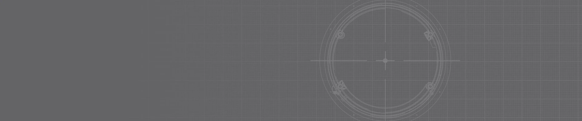 Technical blueprint background with circular elevator drawing and grid pattern