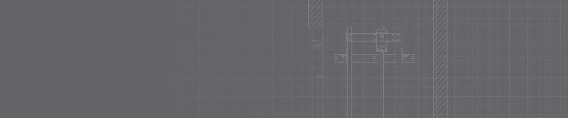 Grayscale architectural drawings for a vertical platform lift against a gridded background.