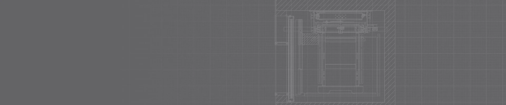 Light Gray architectural drawings for commercial elevator.