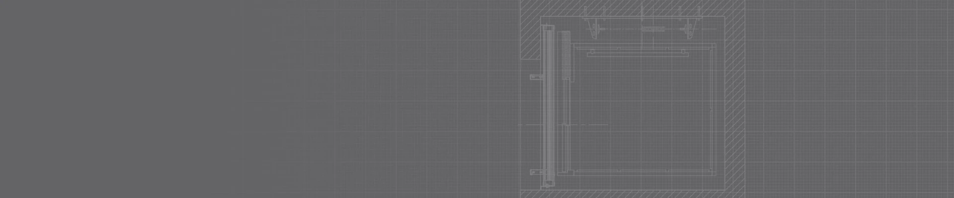 Light Gray architectural drawings for commercial elevator.