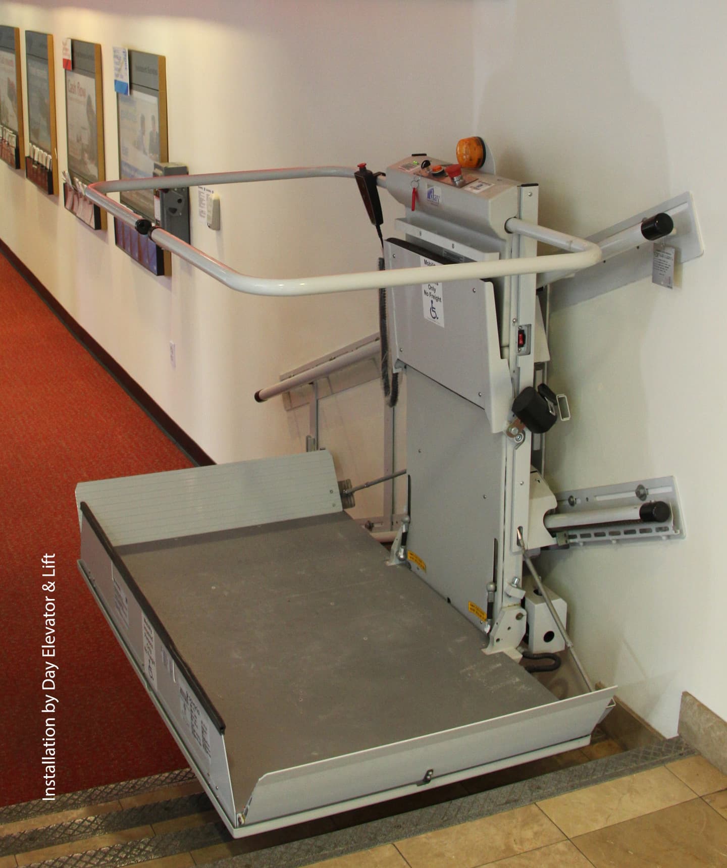 Delta straight access inclined platform wheelchair lift