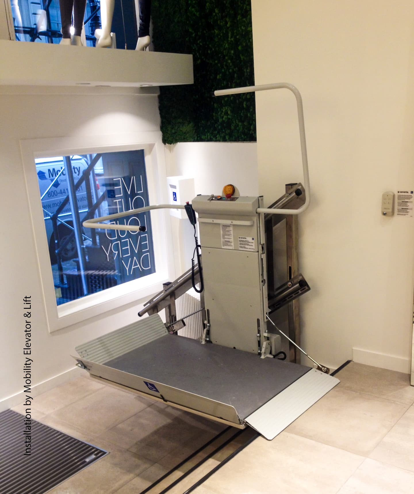 Delta straight access inclined platform wheelchair lift