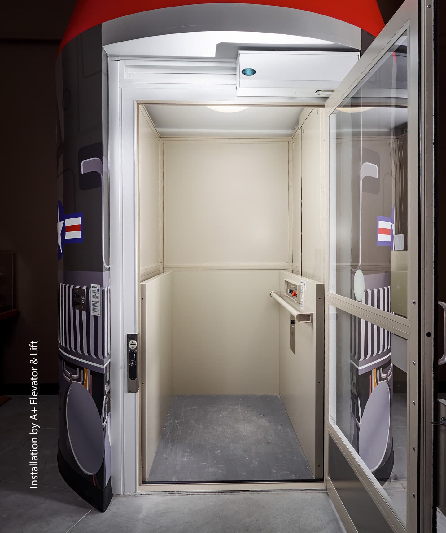 V1504 enclosed wheelchair lift Savaria Accessibility Products