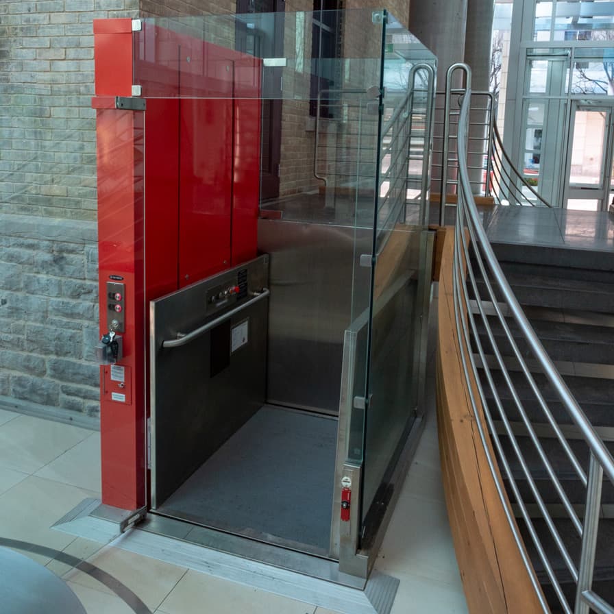 Savaria V-1504 Prestige Wheelchair Lift Ottawa Red Elgin St Bottom 