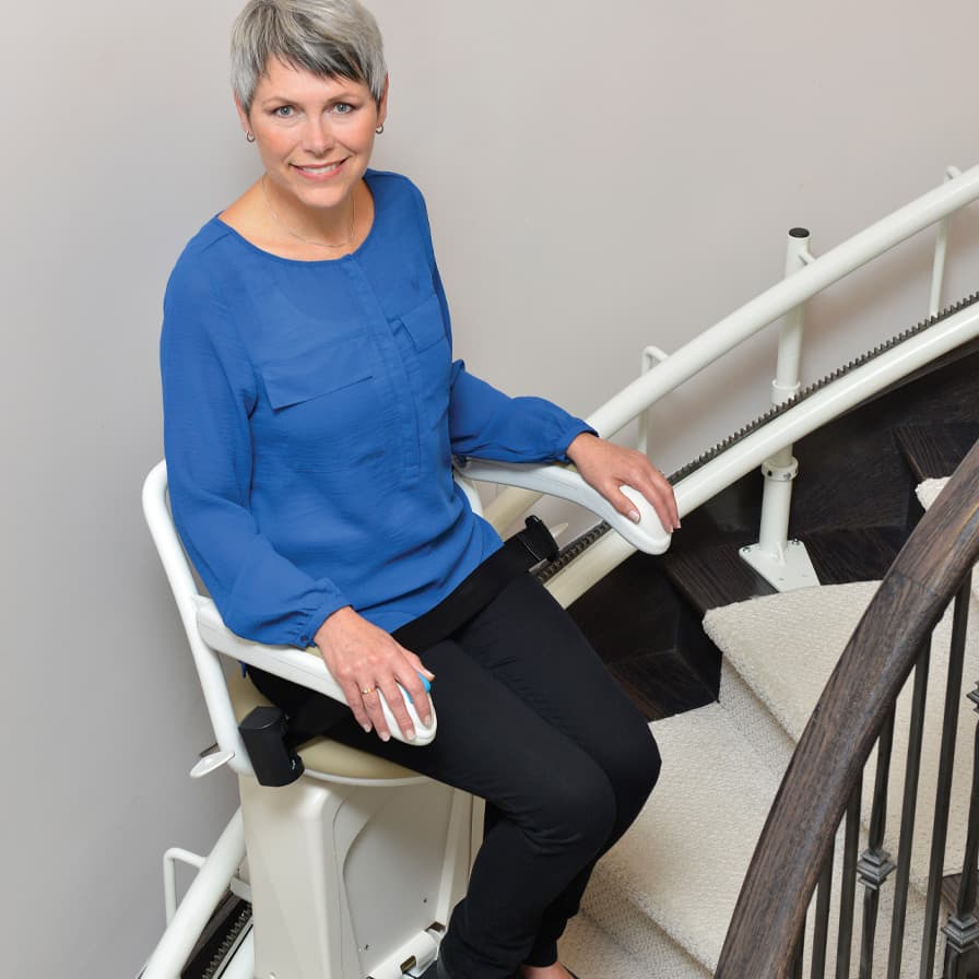 Savaria Stairfriend Model Sitting on Stairlift