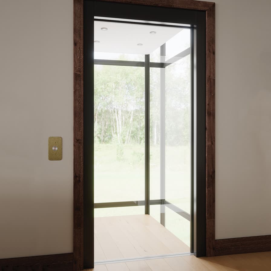 Savaria Infinity Home Elevator Glass Door Open